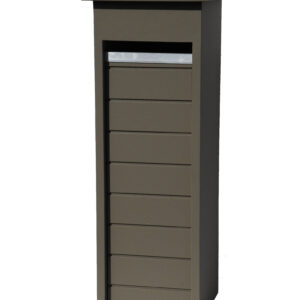 BR.EX 319 Vrijstaande brievenbus met strips Taupe